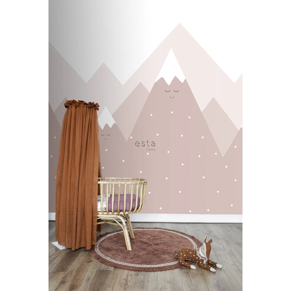 ESTAhome Fotobehang - Bergen - Oudroze - 200 X 279 Cm - 159091 - Afbeelding 2