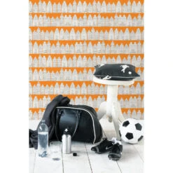 ESTAhome Behang - Amsterdamse Huizen - Oranje En Wit - 53 Cm X 10,05 M - 115874 7 ESTAhome Behang - Amsterdamse Huizen - Oranje En Wit - 53 Cm X 10,05 M - 115874 -Sanders & Sanders winkel 1000013196 0103