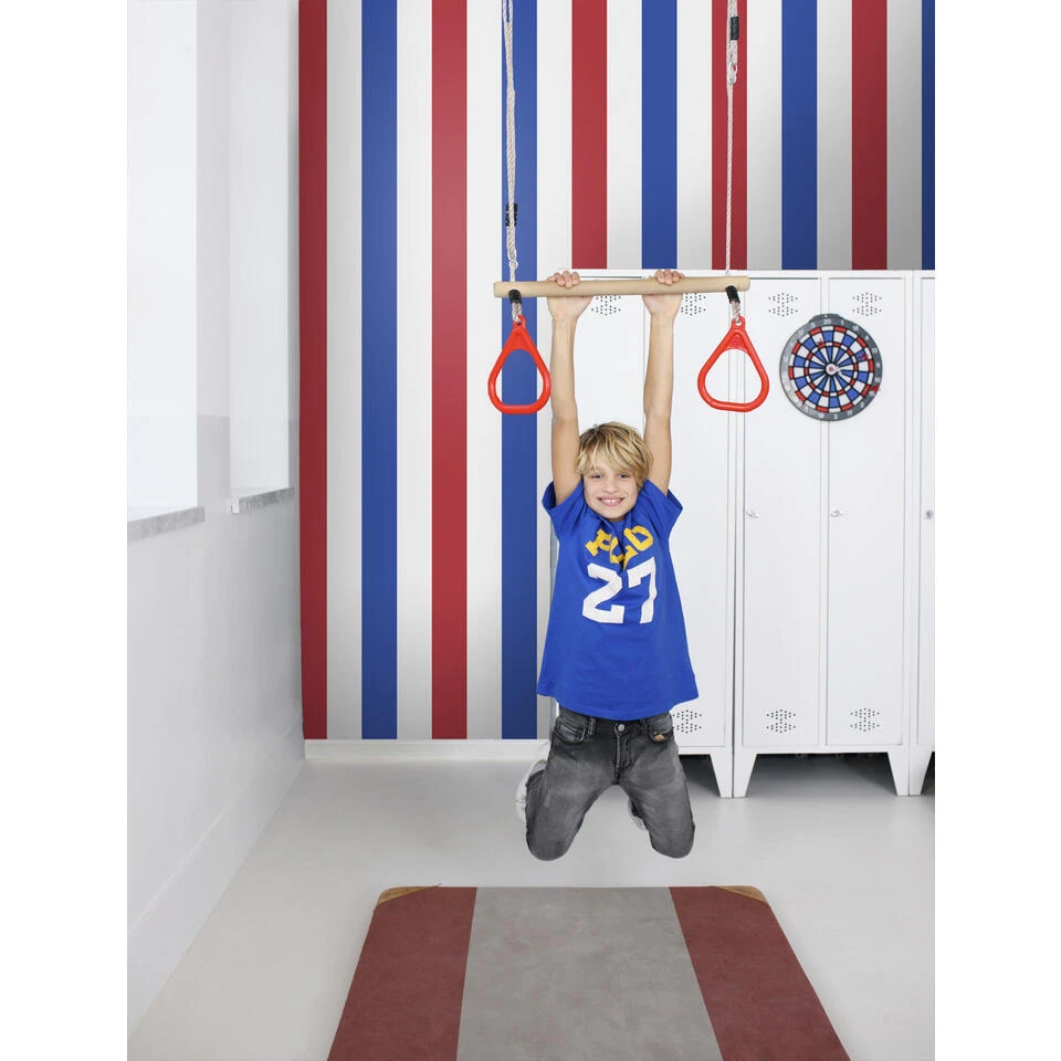 ESTAhome Behang - Strepen - Rood, Wit En Blauw - 53 Cm X 10,05 M - 115875 - Afbeelding 2