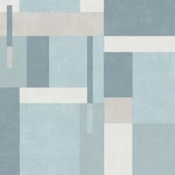 Dutch Wallcoverings - Arty Blocks Blauw/grijs - 0,53x10,05m