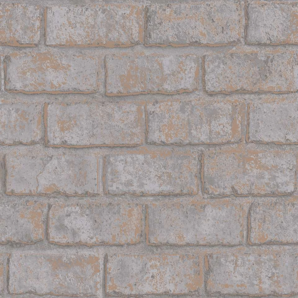 Dutch - Indulgence Metallic Brick Grey/rose/gold - 0,53x10,05m