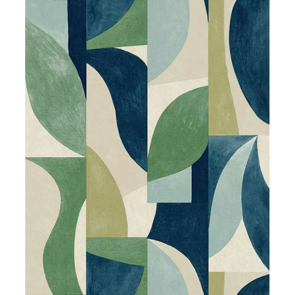 Dutch Wallcoverings - Nomad Dufy Groen/blauw - 0,53x10,05m