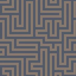 Dutch Wallcoverings - Indulgence Maze Navy - 0,53x10,05m