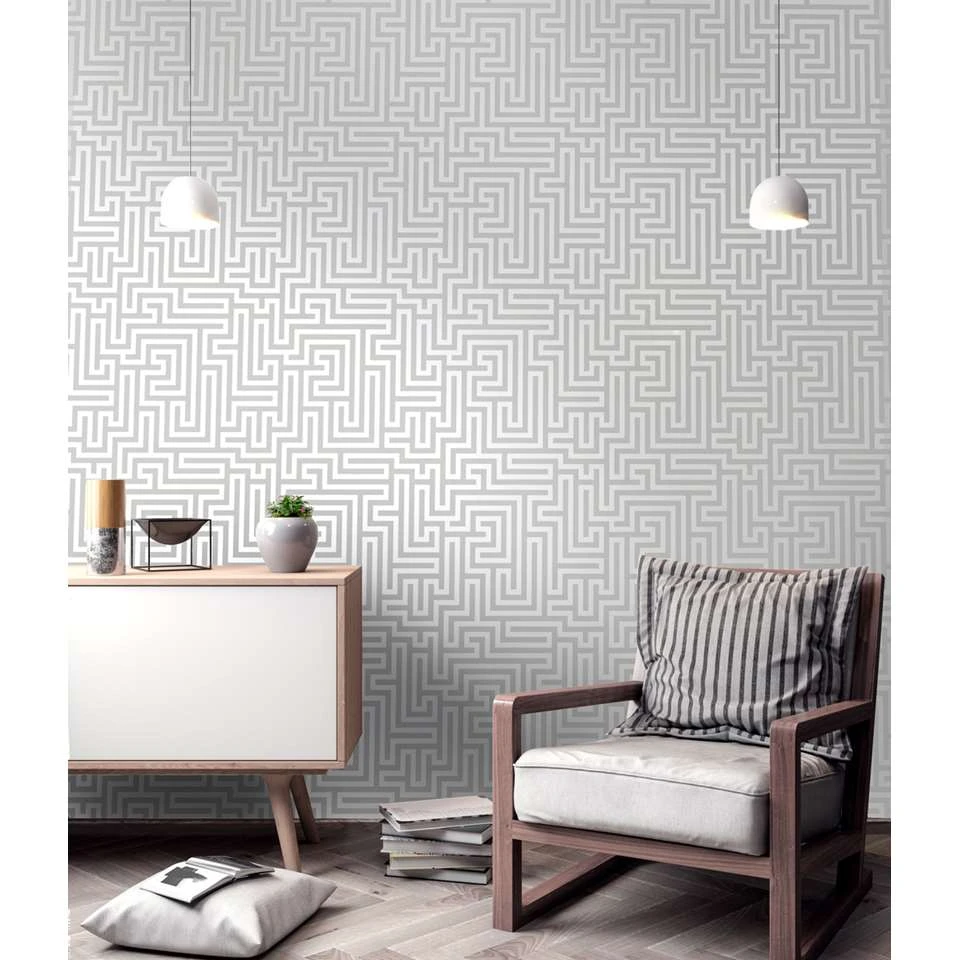 Dutch Wallcoverings - Indulgence Maze Grey - 0,53x10,05m - Afbeelding 3