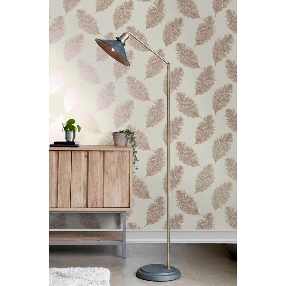 Dutch Wallcoverings - Indulgence Feather Cream/rose/gold -0,53x10,05m - Afbeelding 4