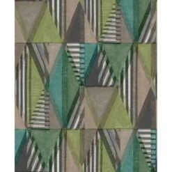 Dutch Wallcoverings - Nomad Nambak Groen/zwart/multi - 0,53x10,05m