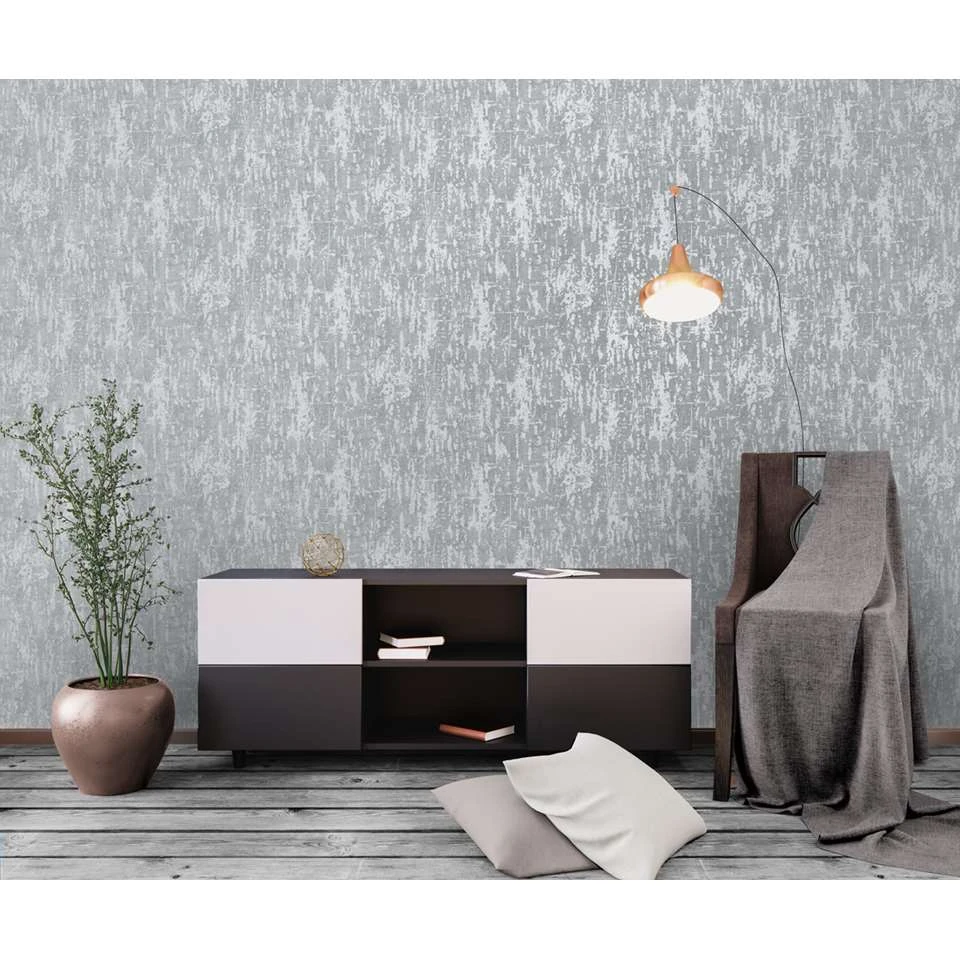 Dutch Wallcoverings - Indulgence Urban Loft Texture Grey -0,53x10,05m - Afbeelding 3
