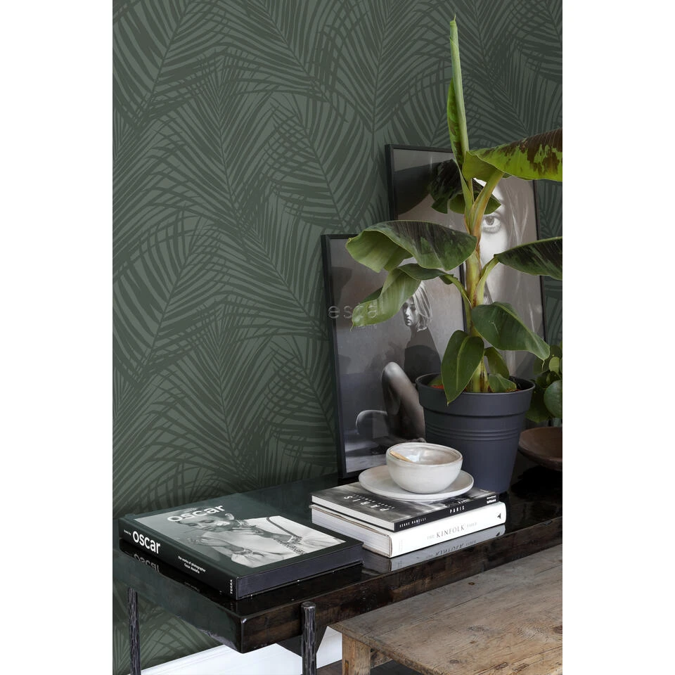 ESTAhome Behang - Palmbladeren - Donkergroen - 0,53 X 10,05 M - 139303 - Afbeelding 2