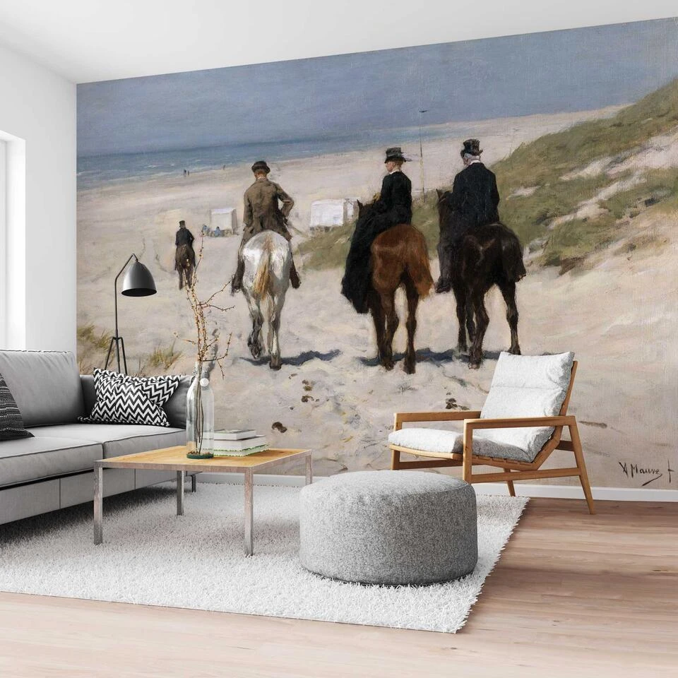 Fotobehang Anton Mauve Morgenrit Langs Het Strand 260x384 Cm Beige 2 Fotobehang Anton Mauve Morgenrit Langs Het Strand 260x384 Cm Beige - Afbeelding 2