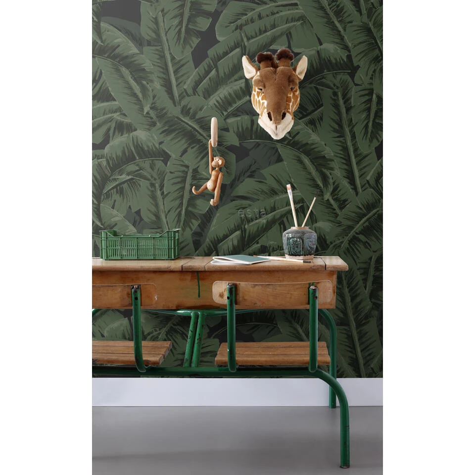 ESTAhome Fotobehang - Bananenbladeren - Tropisch Junglegroen - 150 X 279 Cm - Afbeelding 3