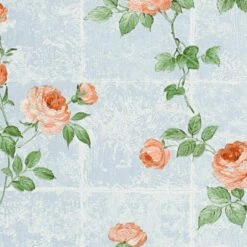 A.S. Création Behang - Bloemen - Blauw, Rood En Groen - 53 Cm X 10,05 M - AS