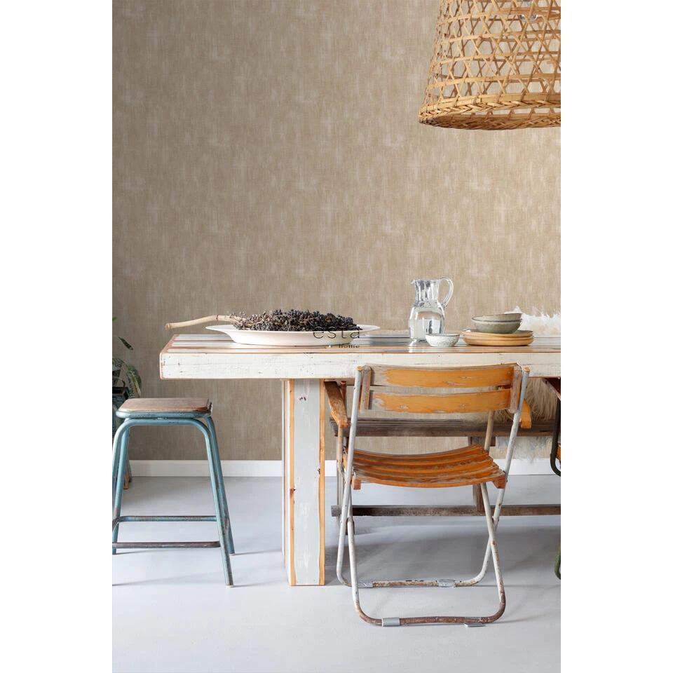 ESTAhome Behang - Betonlook - Beige - 0,53 X 10,05 M - 148766 - Afbeelding 3