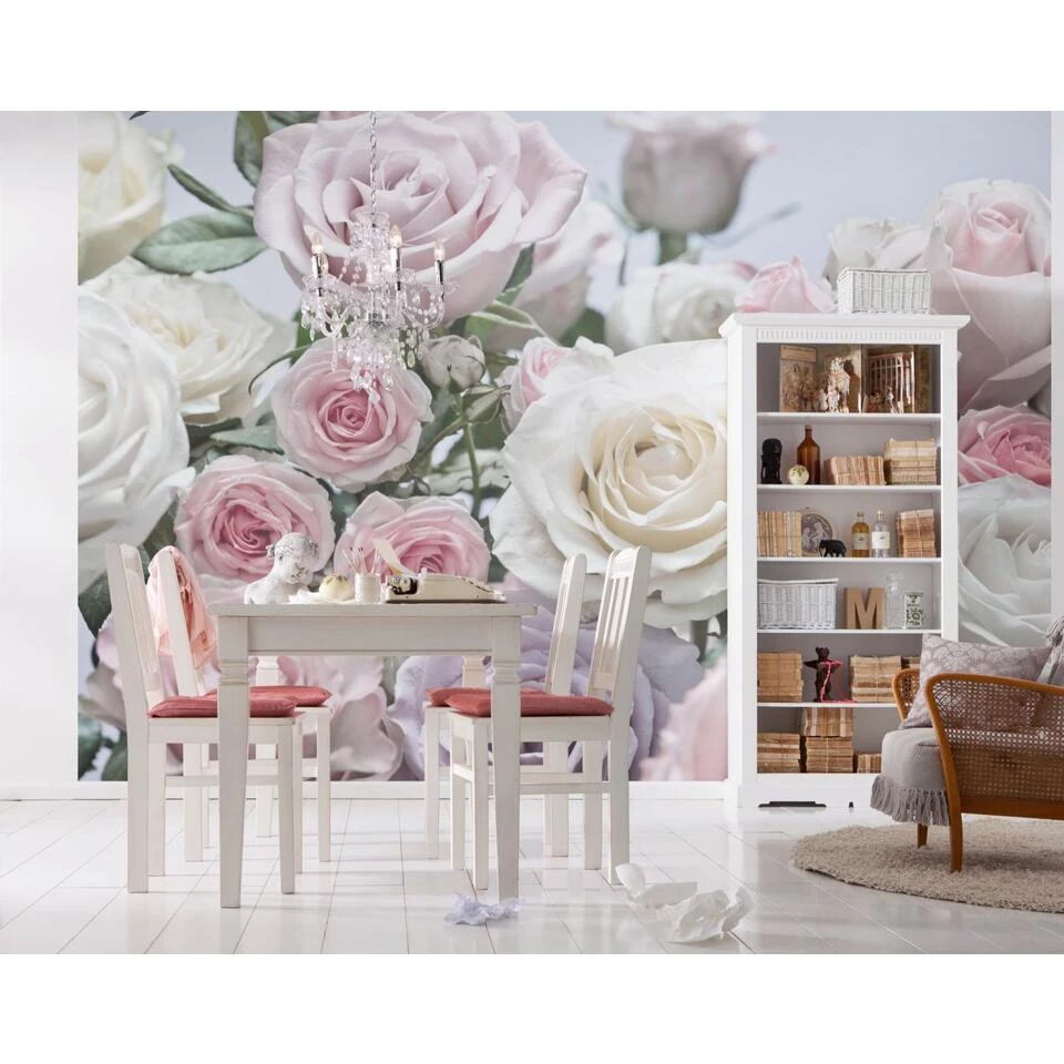 Komar Fotobehang - Floraison - Roze, Lila Paars En Wit - 368 X 254 Cm - 611002 - Afbeelding 2