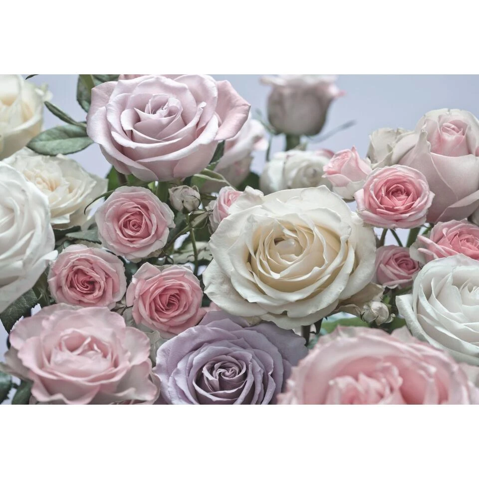 Komar Fotobehang - Floraison - Roze, Lila Paars En Wit - 368 X 254 Cm - 611002