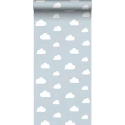 ESTAhome Behang - Wolkjes - Babyblauw - 50 X 900 Cm - 139485