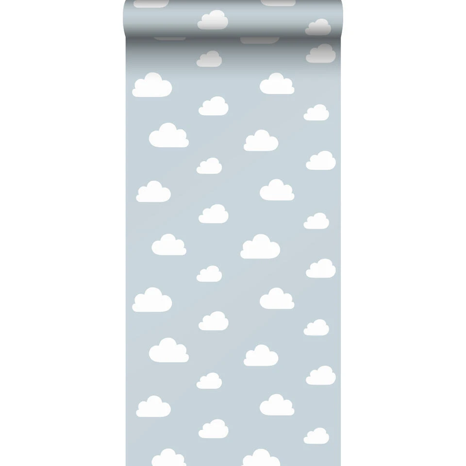 ESTAhome Behang - Wolkjes - Babyblauw - 50 X 900 Cm - 139485