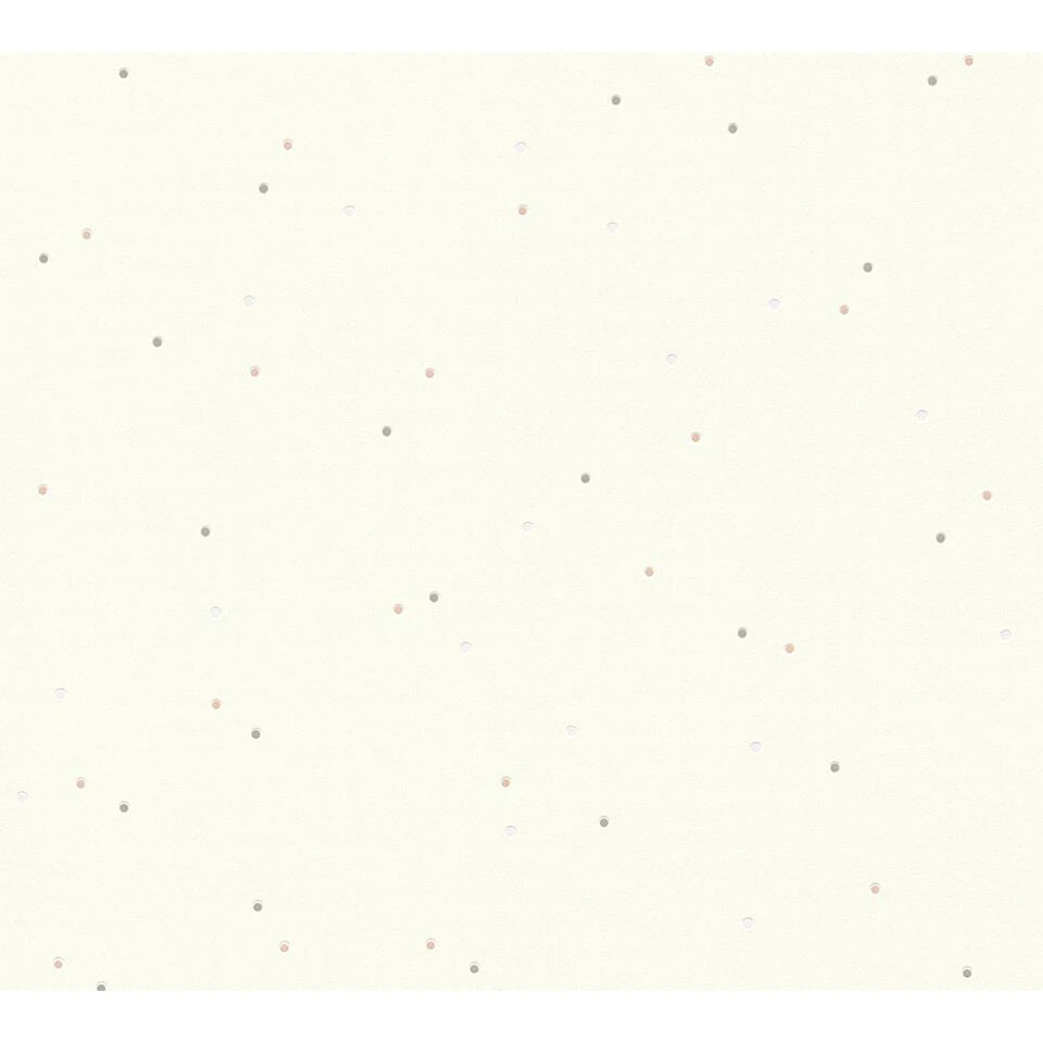 A.S. Création Behang - Stippen - Crème - 53 Cm X 10,05 M - AS-219466