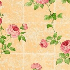 A.S. Création Behang - Bloemen - Warm Oranje, Roze En Groen - 53 Cm X 10,05 M