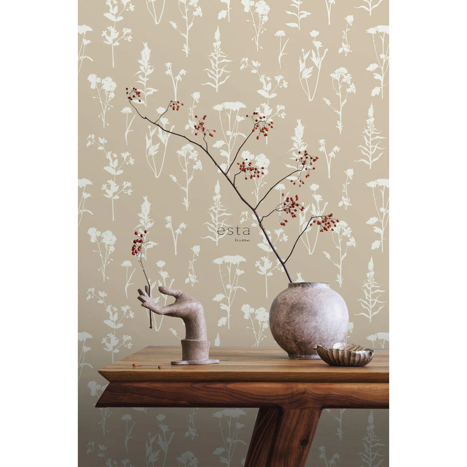 ESTAhome Behang - Veldbloemen - Zand Beige - 0.53 X 10.05 M - 139484 - Afbeelding 4