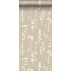 ESTAhome Behang - Veldbloemen - Zand Beige - 0.53 X 10.05 M - 139484