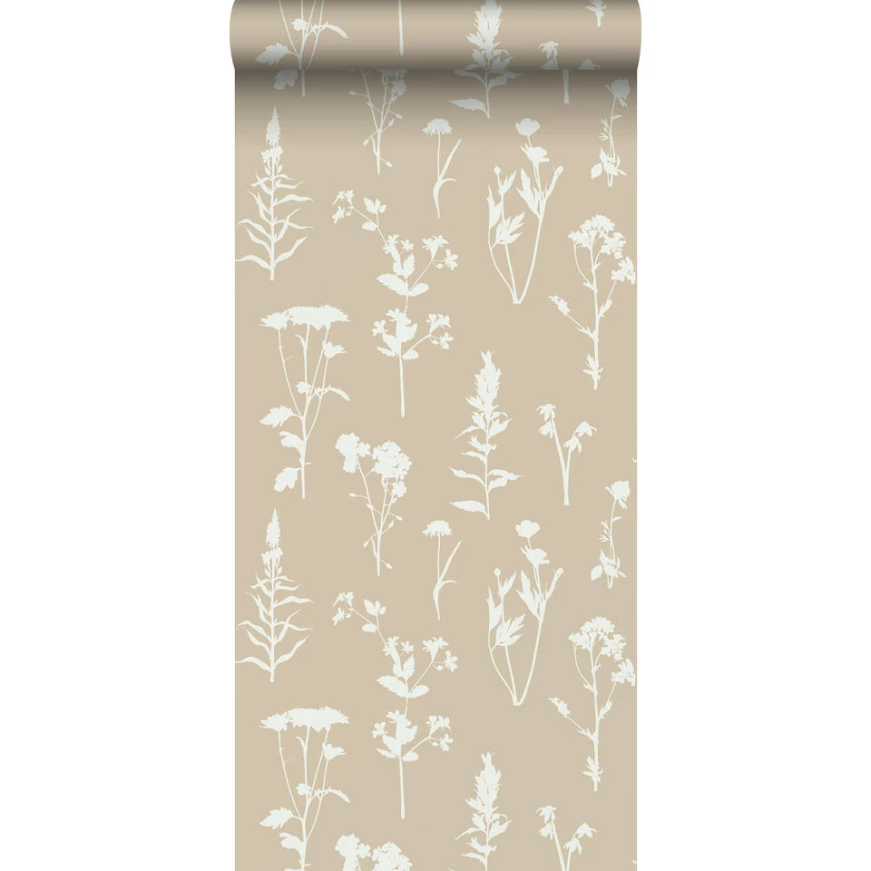 ESTAhome Behang - Veldbloemen - Zand Beige - 0.53 X 10.05 M - 139484