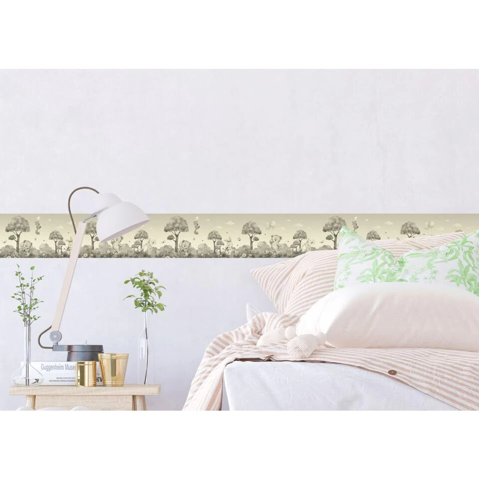 Sanders & Sanders Zelfklevende Behangrand - Bos Met Bosdieren - Sepia Bruin - Afbeelding 2