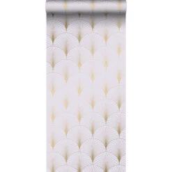 ESTAhome Behang - Art Deco Motief - Lila Paars En Goud - 0,53 X 10,05 M - 139576