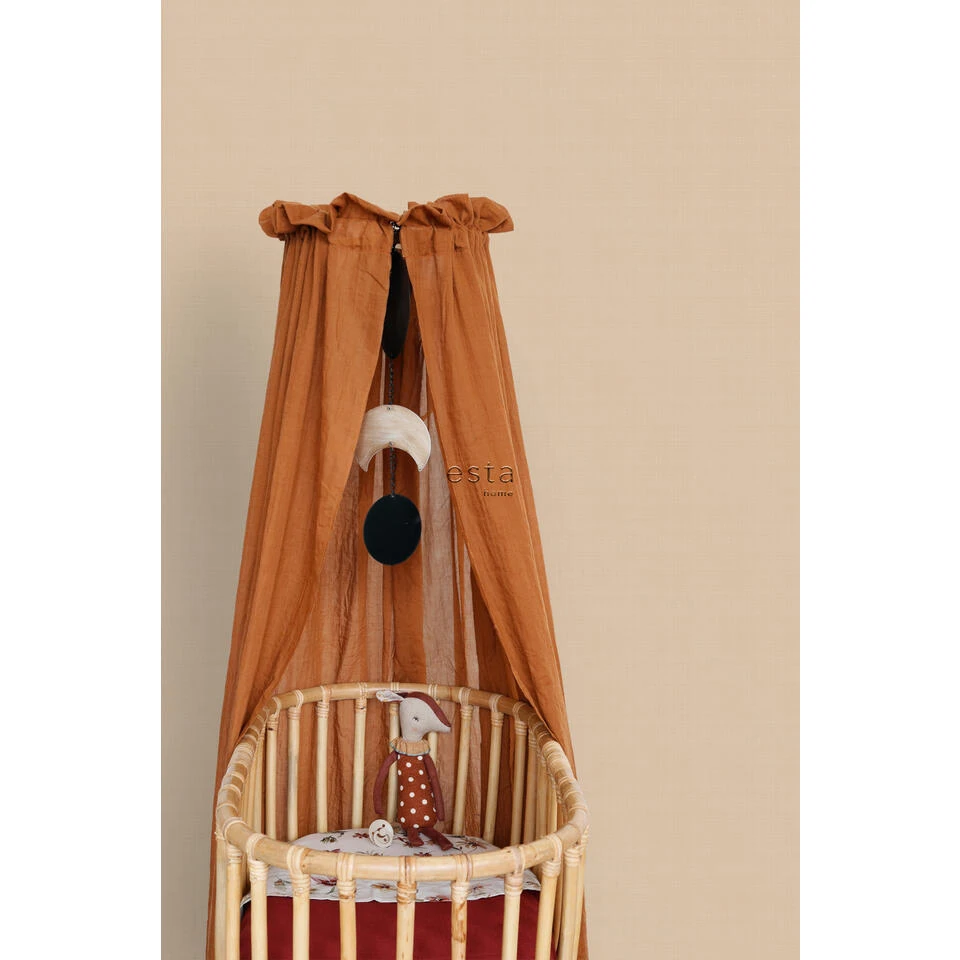 ESTAhome Behang - Linnenstructuur - Warm Beige - 0,53 X 10,05 M - 139472 - Afbeelding 3