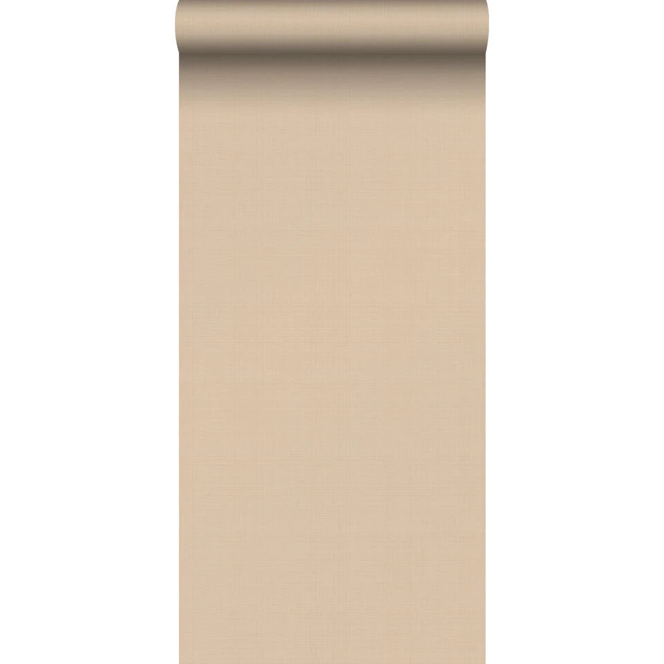 ESTAhome Behang - Linnenstructuur - Warm Beige - 0,53 X 10,05 M - 139472