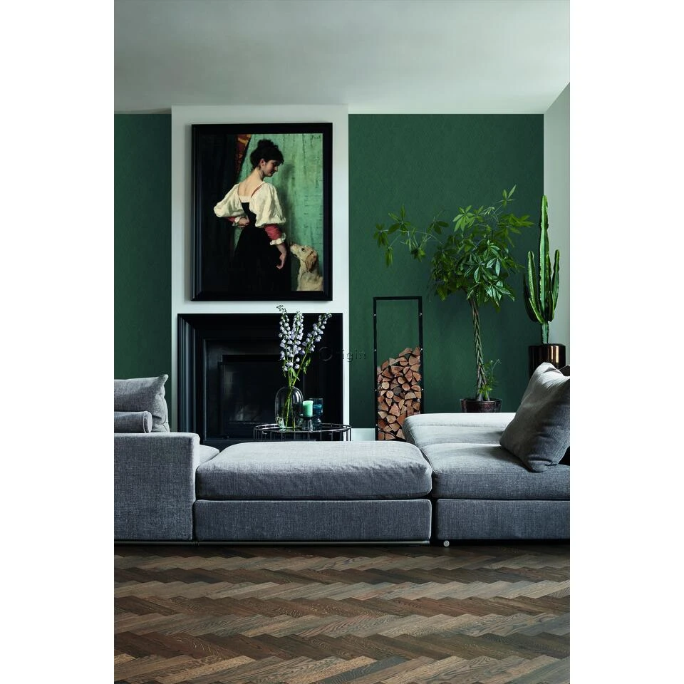 Origin Wallcoverings Behang - Grafisch 3D Motief - Donkergroen - 50 X 900 Cm - Afbeelding 2