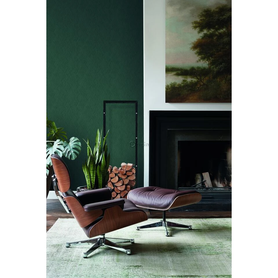 Origin Wallcoverings Behang - Grafisch 3D Motief - Donkergroen - 50 X 900 Cm - Afbeelding 4