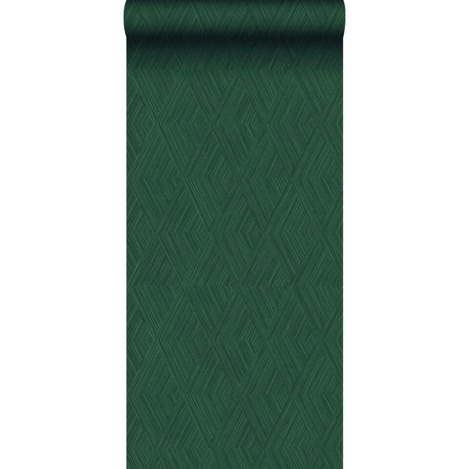 Origin Wallcoverings Behang - Grafisch 3D Motief - Donkergroen - 50 X 900 Cm