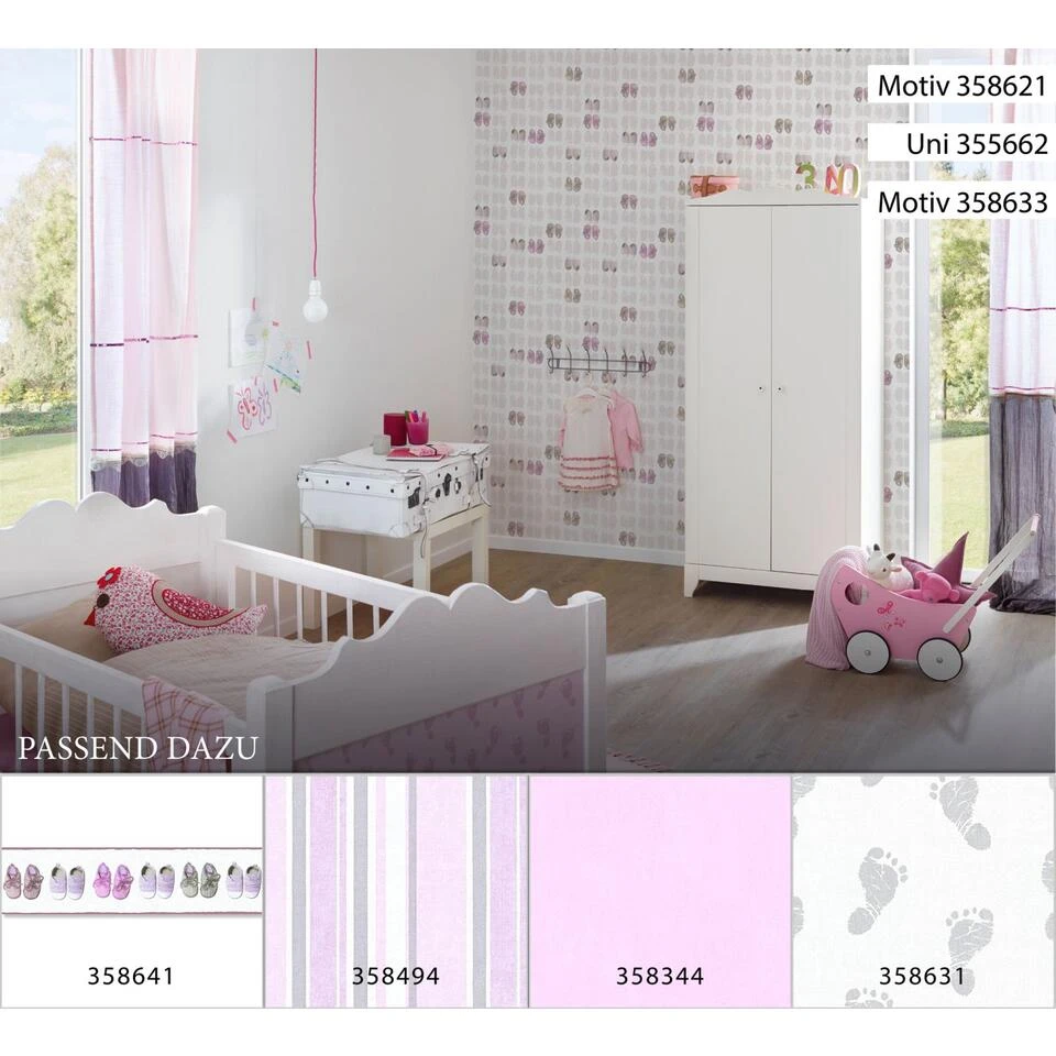 A.S. Création Behang - - Roze - 53 Cm X 10,05 M - AS-358641 - Afbeelding 3