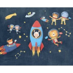 Komar Fotobehang - Friends In Space - Multicolor - 350 X 280 Cm - 610859