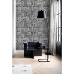 Origin Wallcoverings Behang - Grafisch 3D Motief - Zwart Wit - 50 X 900 Cm 6 Origin Wallcoverings Behang - Grafisch 3D Motief - Zwart Wit - 50 X 900 Cm -Sanders & Sanders winkel 1000076215 0102