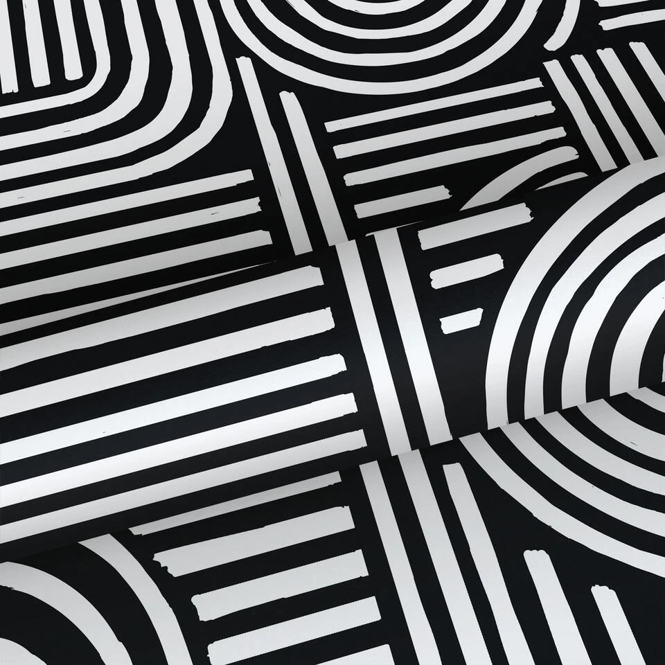 Origin Wallcoverings Behang - Grafisch 3D Motief - Zwart Wit - 50 X 900 Cm 4 Origin Wallcoverings Behang - Grafisch 3D Motief - Zwart Wit - 50 X 900 Cm - Afbeelding 4