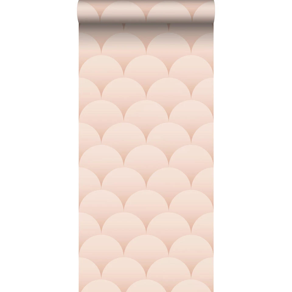 ESTAhome Behang - Art Deco Motief - Zacht Roze - 50 X 900 Cm - 139465