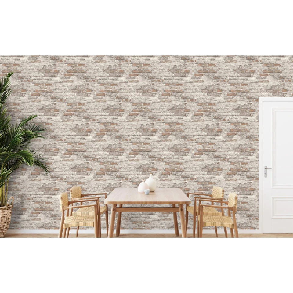 Dutch Wallcoverings - Asperia- Battersea Brick Beige - A58101 - Afbeelding 2