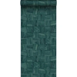 Origin Wallcoverings Behang - Sloophout Motief - Petrolblauw - 50 X 900 Cm