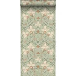 ESTAhome Behang - Vintage Bloemen In Art Nouveau Stijl