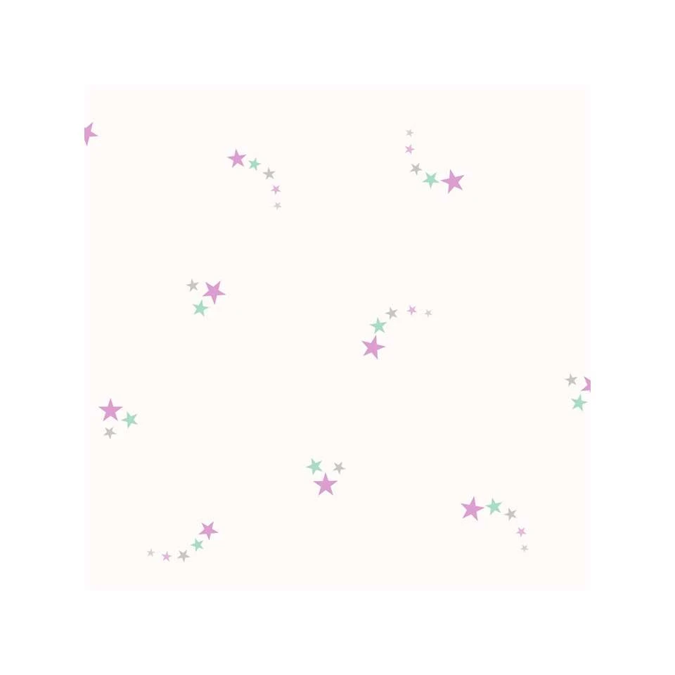 Dutch Wallcoverings - Make Believe Shooting Stars Roze - 0,53x10,05m