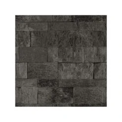 Dutch Wallcoverings - Palma Steen Zwart - 0,53x10,05m