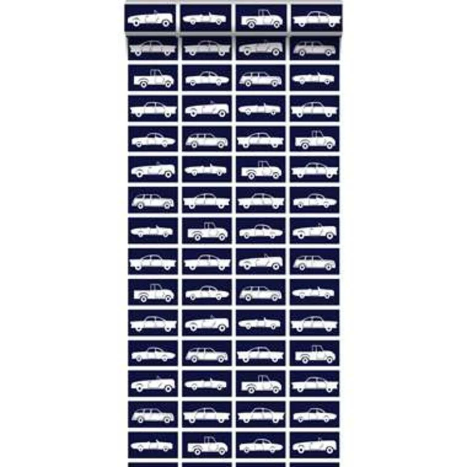 ESTAhome Behang - Auto's - Marine Blauw - 53 Cm X 10,05 M - Afbeelding 2