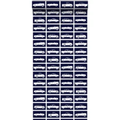 ESTAhome Behang - Auto's - Marine Blauw - 53 Cm X 10,05 M