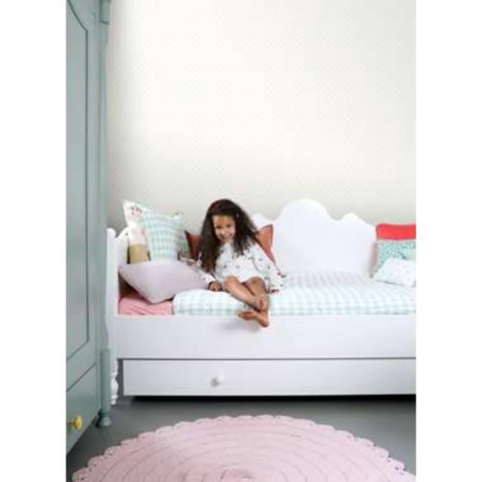 ESTAhome Behang - Kleine Stippen - Glanzend Wit - 53 Cm X 10,05 M - Afbeelding 3