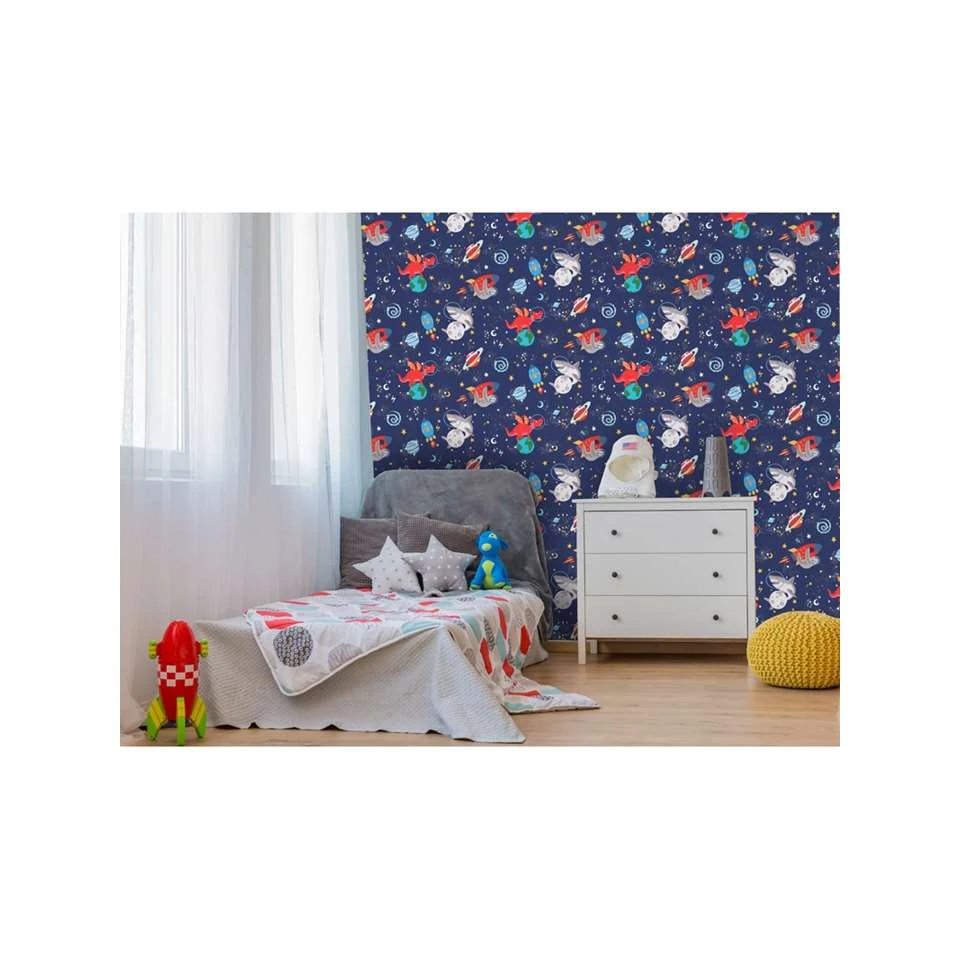 Dutch Wallcoverings - Over The Rainbow- Space Navy - 0,53x10,05m - Afbeelding 3