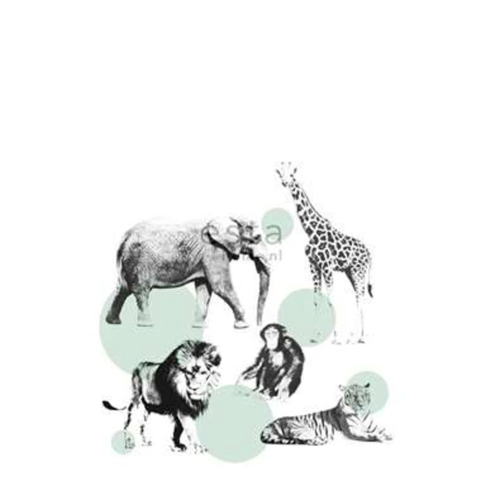 ESTAhome Fotobehang - Dieren - Mintgroen - 186 Cm X 2,79 M - Afbeelding 2