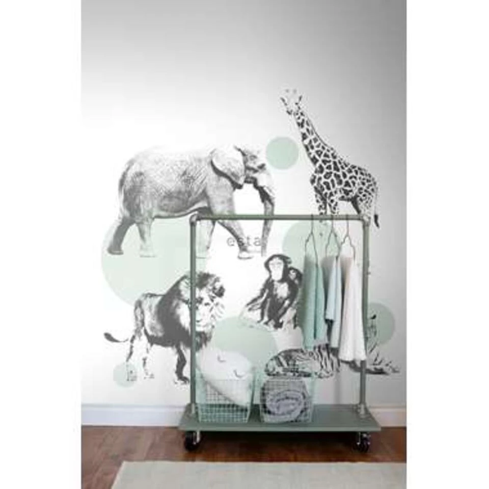 ESTAhome Fotobehang - Dieren - Mintgroen - 186 Cm X 2,79 M - Afbeelding 3