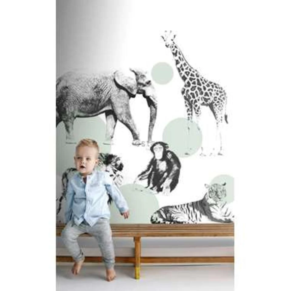 ESTAhome Fotobehang - Dieren - Mintgroen - 186 Cm X 2,79 M - Afbeelding 4