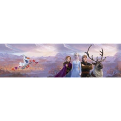 Disney Zelfklevende Behangrand - Frozen - Paars - 14 X 500 Cm